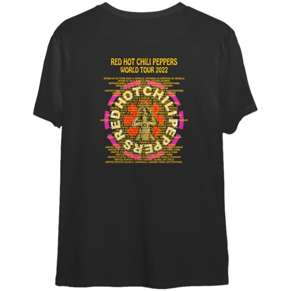 Red Hot Chili Peppers 2023 World Tour T-Shirt, Return Of The Dream Canteen