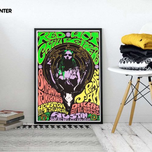 Red Hot Chili Peppers – Pearl Jam-smashing Pumpkins 1991 Poster – Gift For Home Decoration