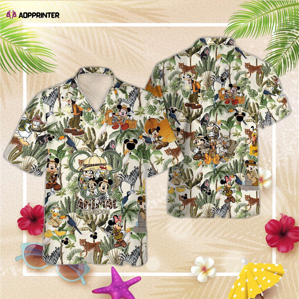 Retro Disney Animal Kingdom Mickey and Friends Hawaiian Shirt, Gift For Men And Women