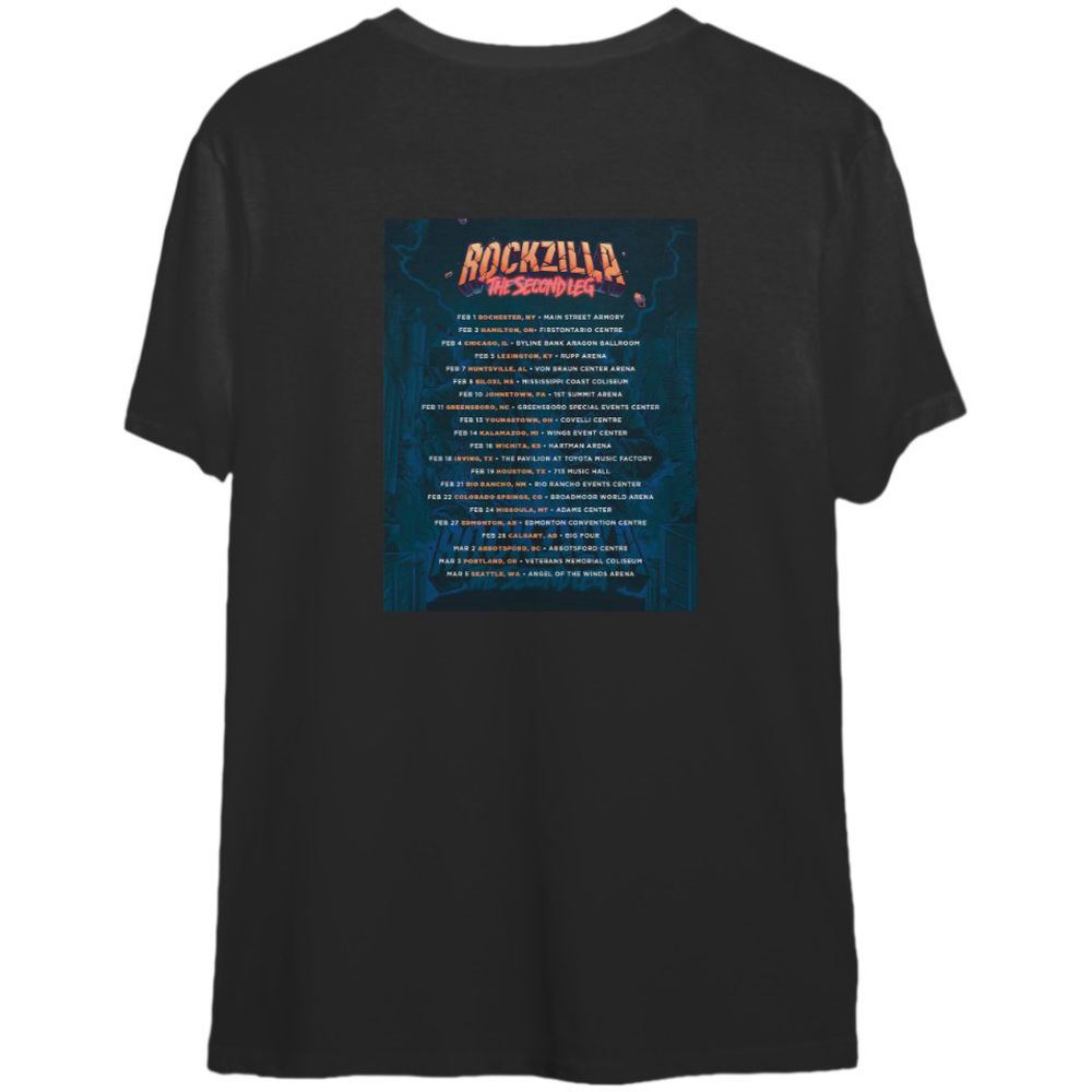 Rockzilla The Second Leg Tour 2023 T-Shirt, Rockzilla 2023 Tour T-Shirt For Men And Women