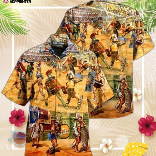 Rome Be A Warrior Not A Worrier Full Printing Hawaiian Shirt, Gift For Men And Women