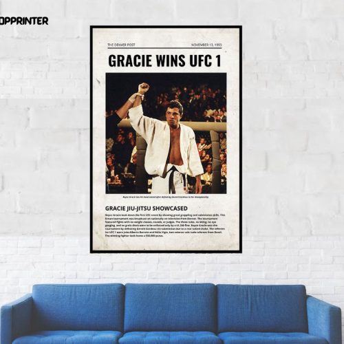 Royce Gracie Newspaper, UFC, Vintage UFC, Royce Gracie Poster – Gift For Home Decoration