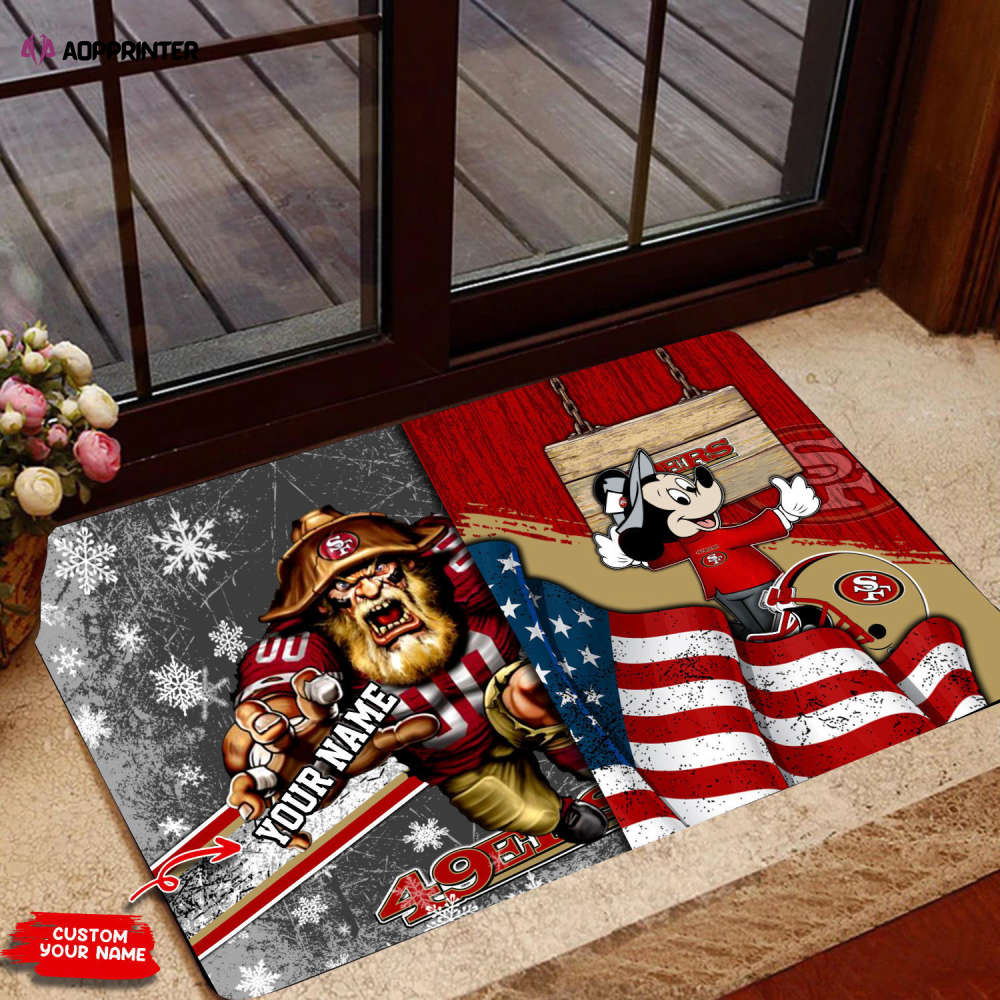 San Francisco 49ers Personalized Doormat, Best Gift For Home Decor