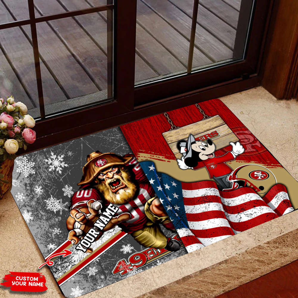 San Francisco 49ers Personalized Doormat, Best Gift For Home Decor