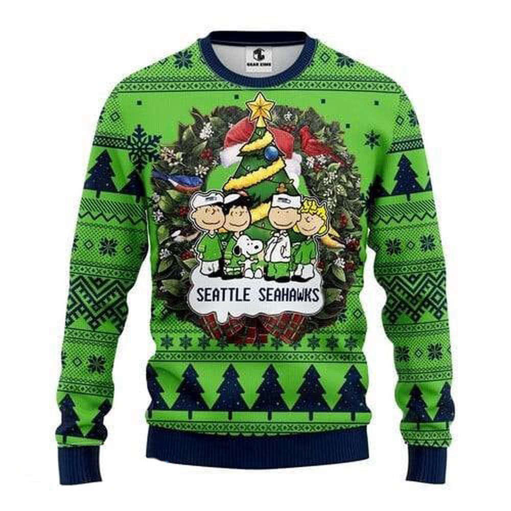 Seattle Seahawks Christmas Ugly Sweater – Perfect Gift for Men & Women