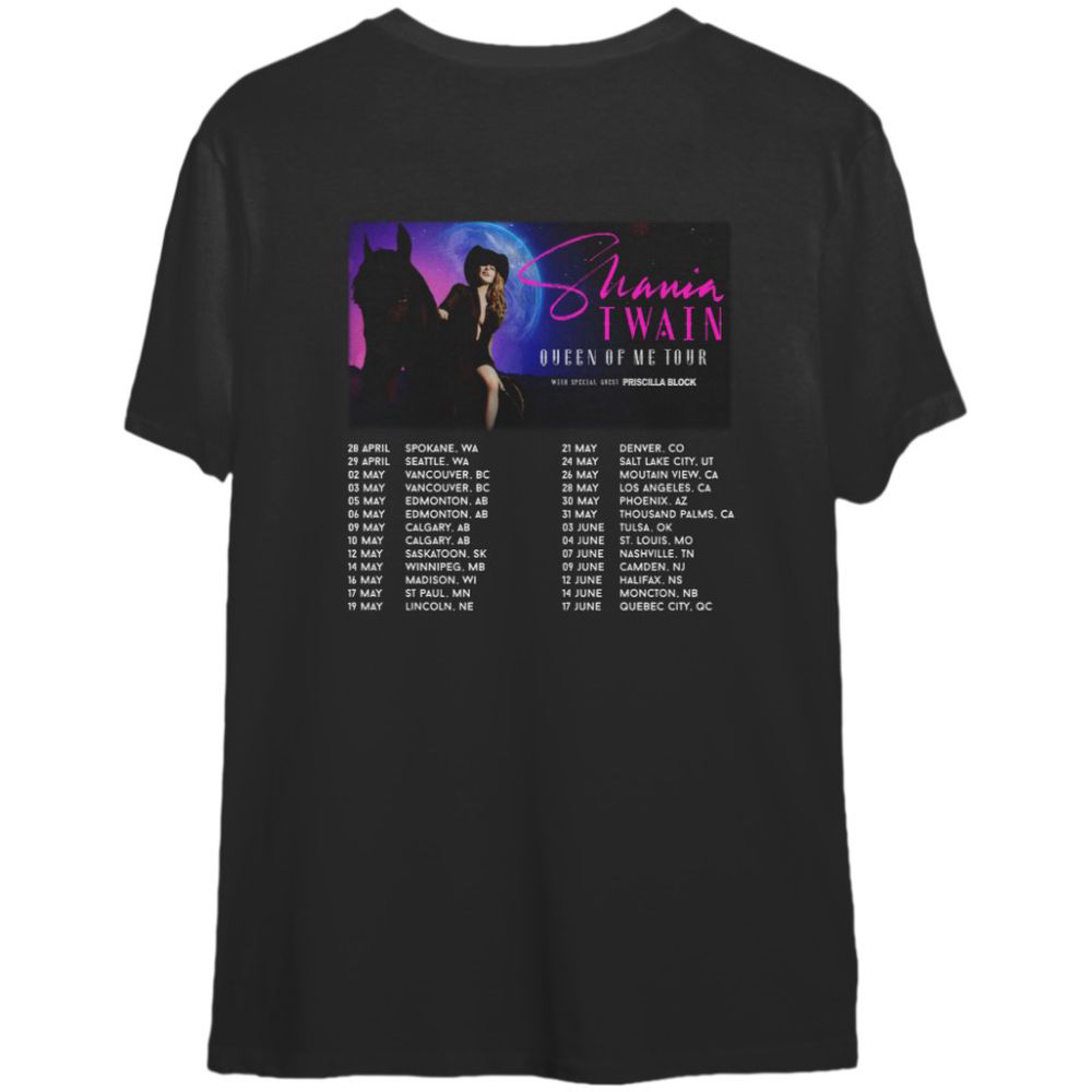 Shania Twain Queen Of Me Tour 2023 T-Shirt For Men And Women