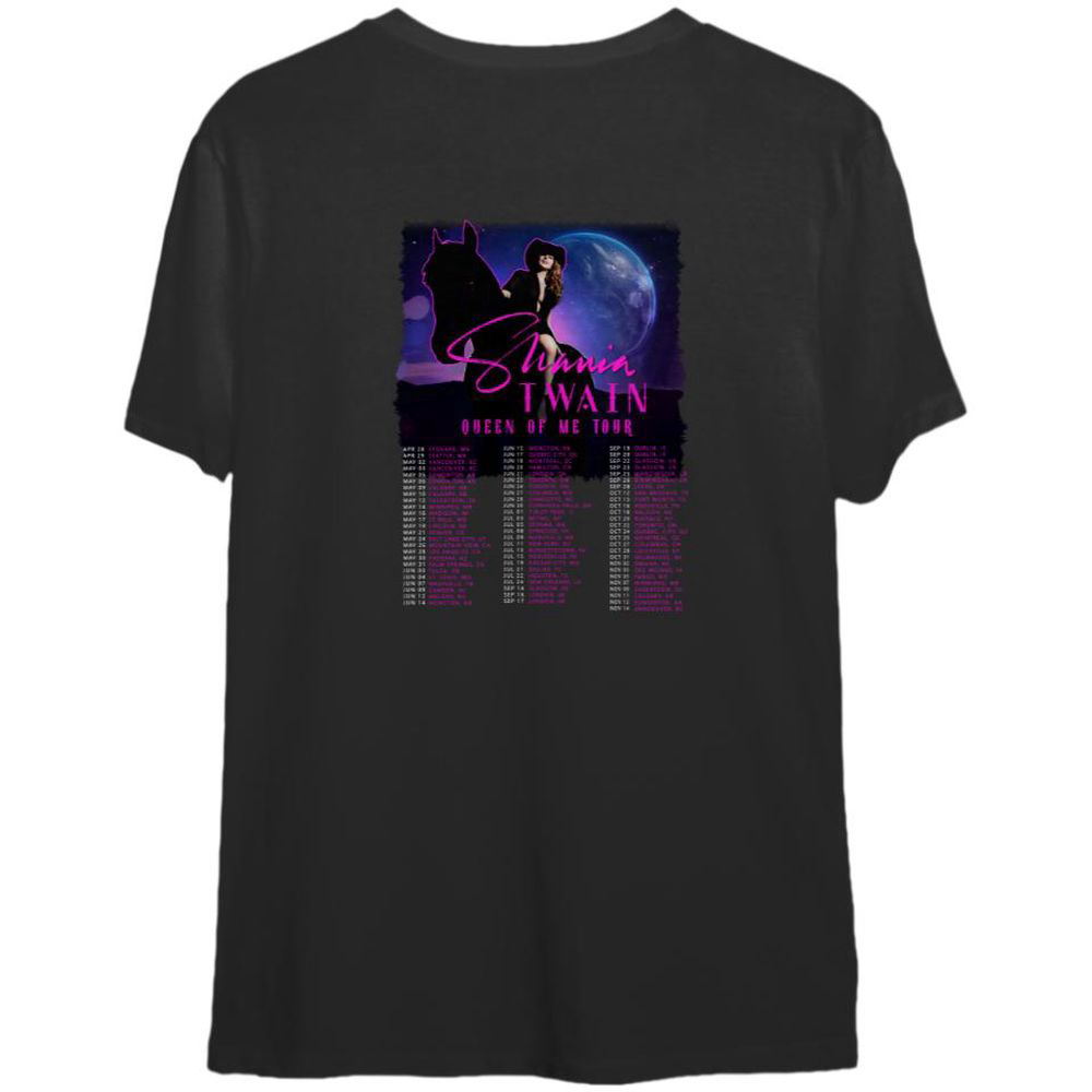 Shania Twain TT-Shirt , Queen Of Me Tour Concert 2023 T-Shirt For Men And Women,