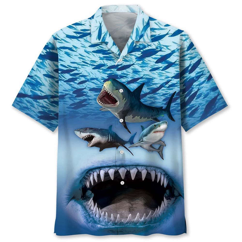 Shark Jaw Hawaiian Shirt, Gift For Men Women