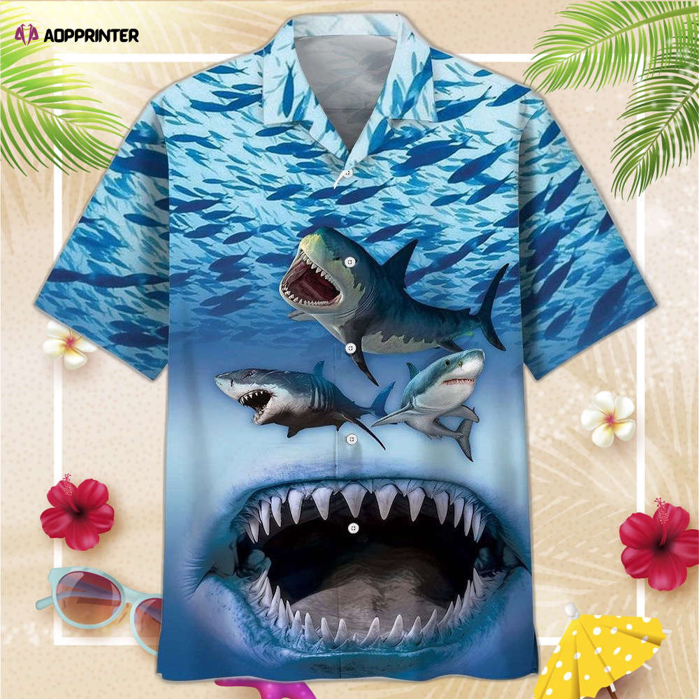 Shark Jaw Hawaiian Shirt, Gift For Men Women