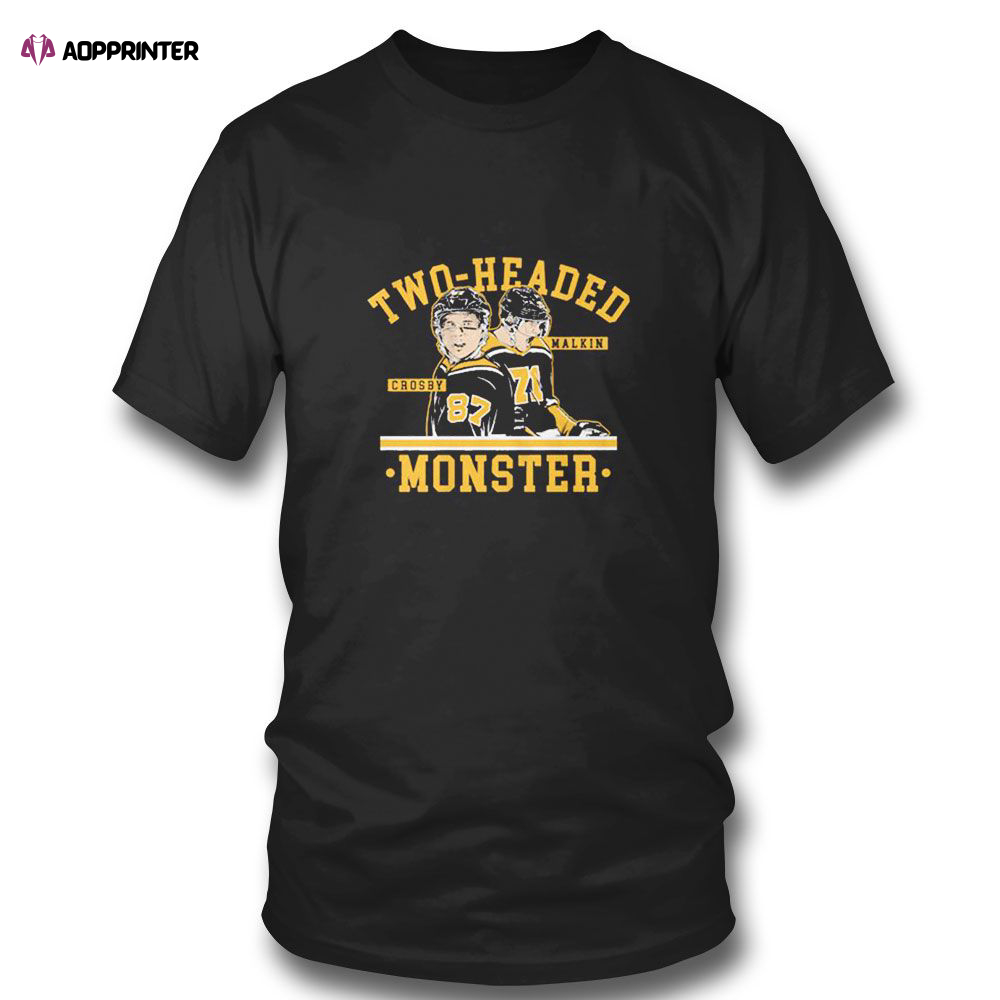 Sidney Crosby Evgeni Malkin Two Headed Monster T-shirt For Fans