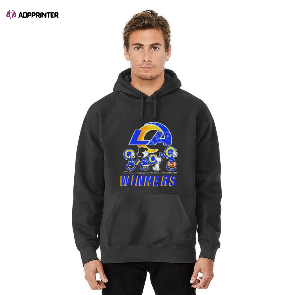 Snoopy and friends Los Angeles Rams Winners Champions 2023  Hoodie, Gift For Men And Women