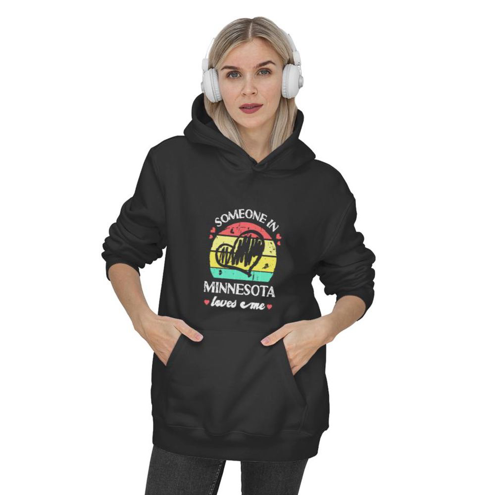 Someone In Minnesota Loves Me Someone In Minnesota Loves Me Funny Family Travel Vacation Hoodie, Gift For Men And Women