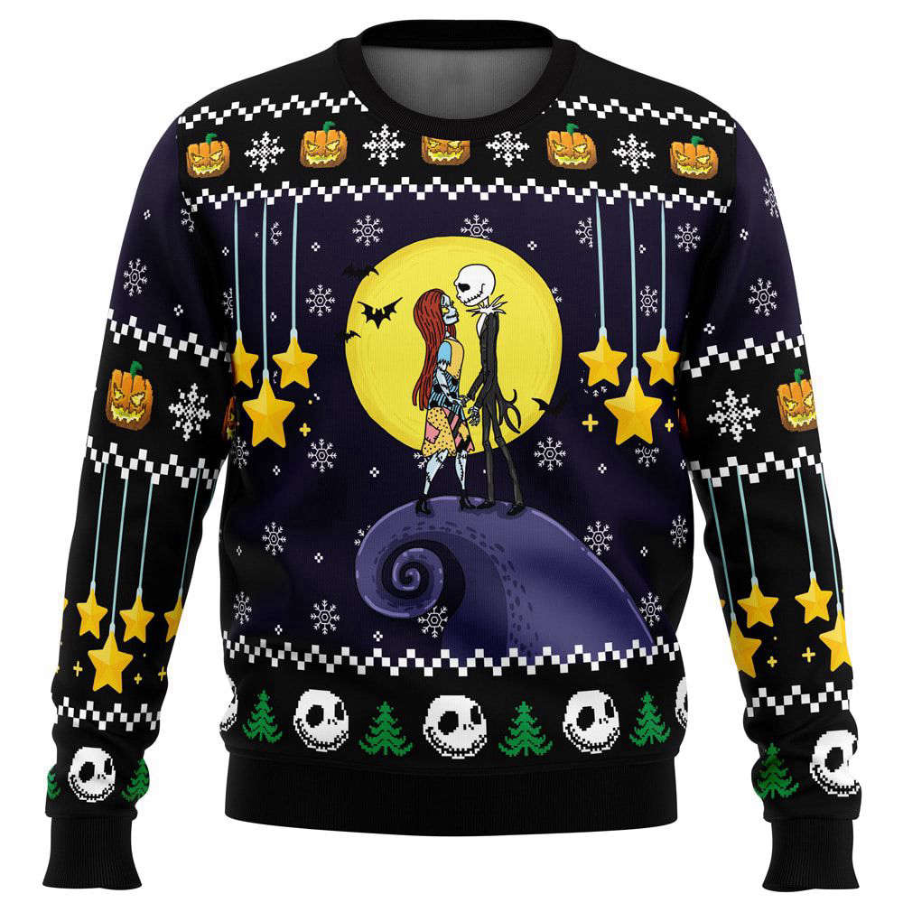 Spooky and Festive: Romantic Nightmare Before Christmas Ugly Sweater