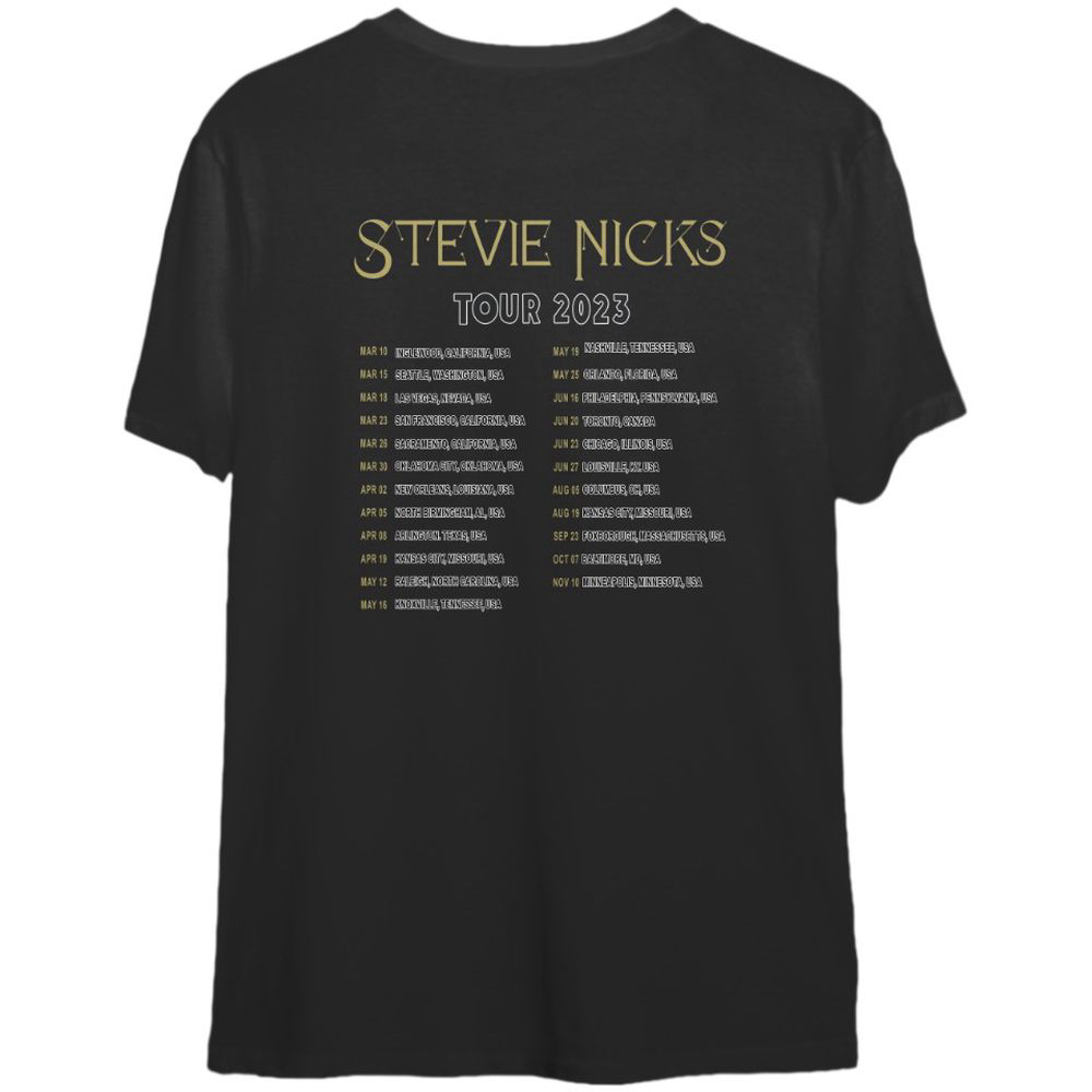 Stevie Nicks Tour 2023 Shirt, Fleetwood Mac Band Tour 2023 Double Sides shirt For Men Women
