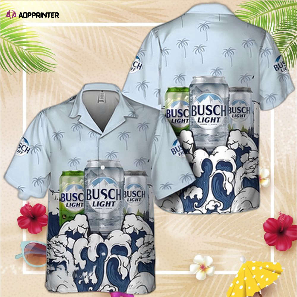 Busch Light Hawaiian Shirt  Polynesian Pattern Beer Gift For Beach Lovers