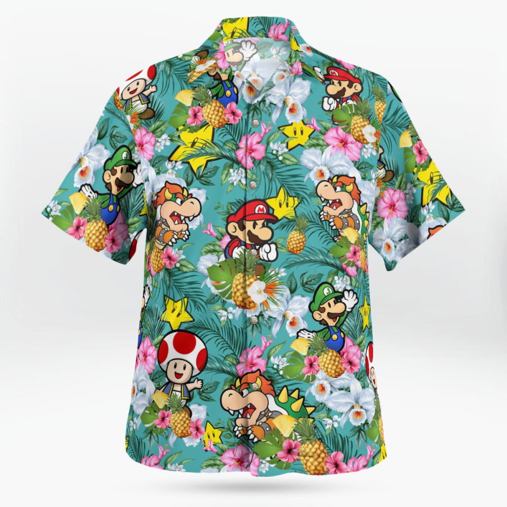 Super Mario Fashion Hawaiian Shirt, Gift For Men Women