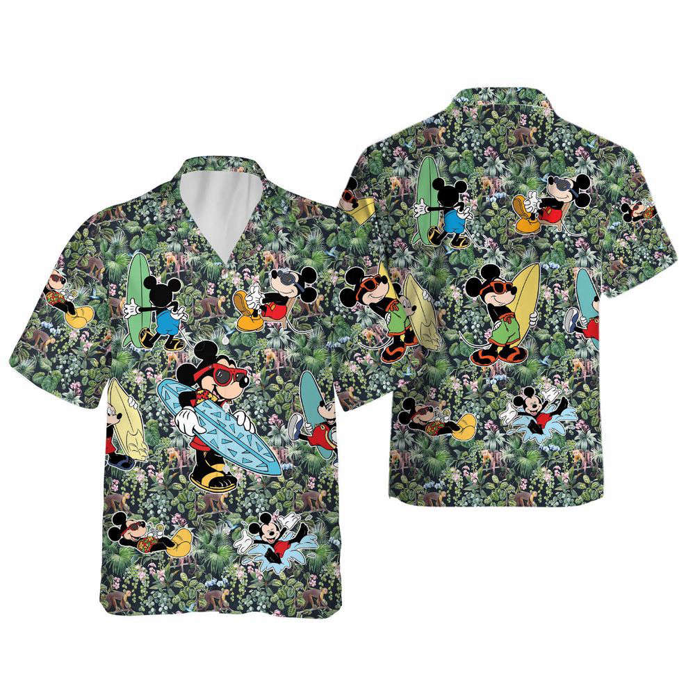 Surfing Disney Mickey Hawaiian Shirt, Best Gift For Men Women