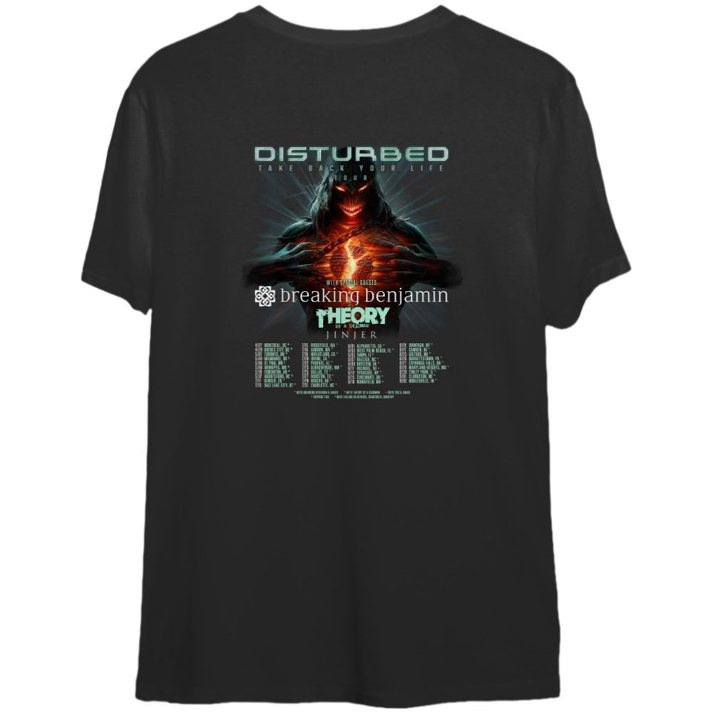 Take Back Your Life Tour T-Shirt, Disturbed Band Fan T-Shirt, For Men And Women