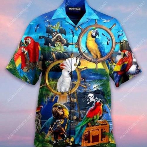 Talk Like A Pirate, Play Like A Parrot Unisex Hawaiian Shirt, Gift For Men And Women