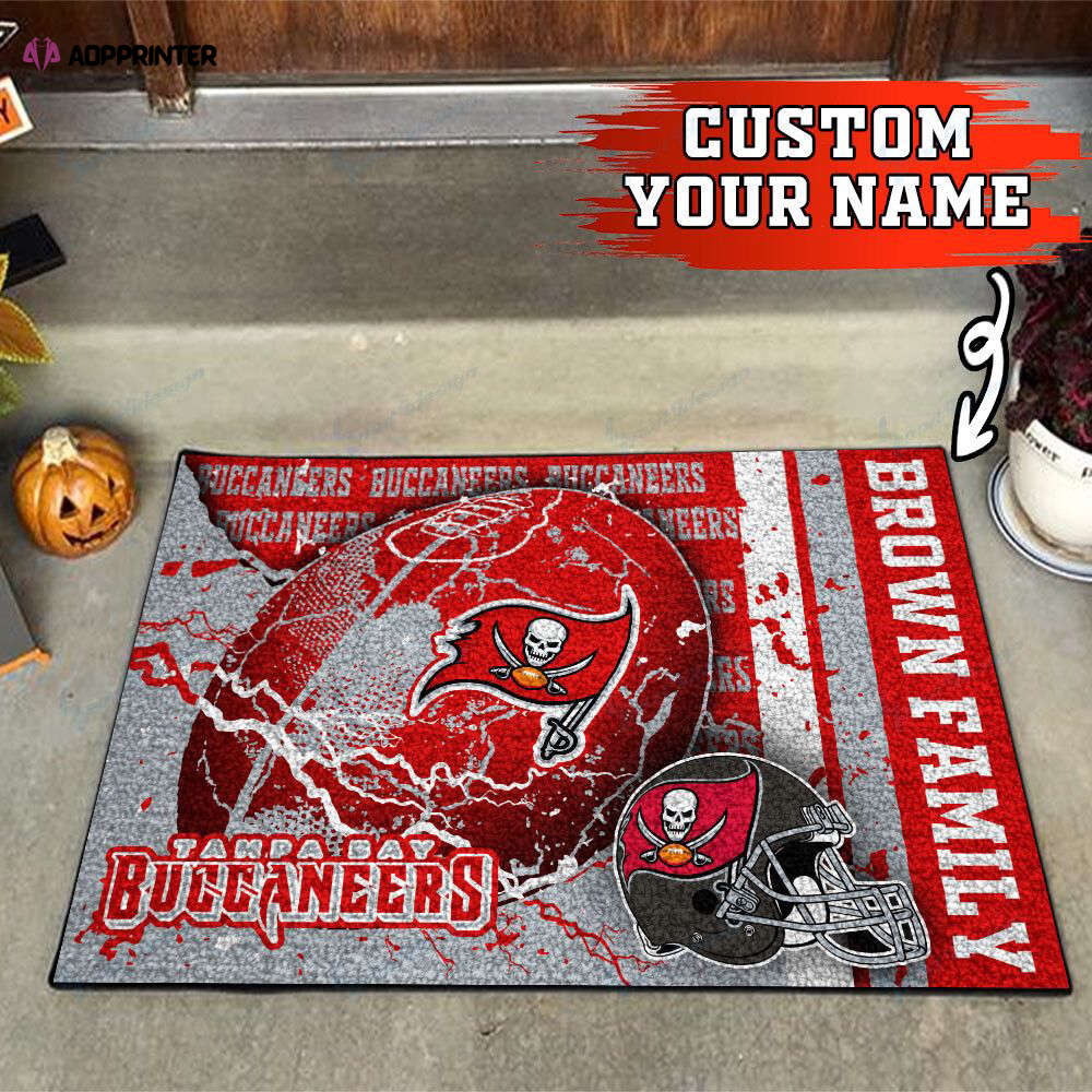 Tampa Bay Buccaneers Personalized Doormat, Gift For Home Decor