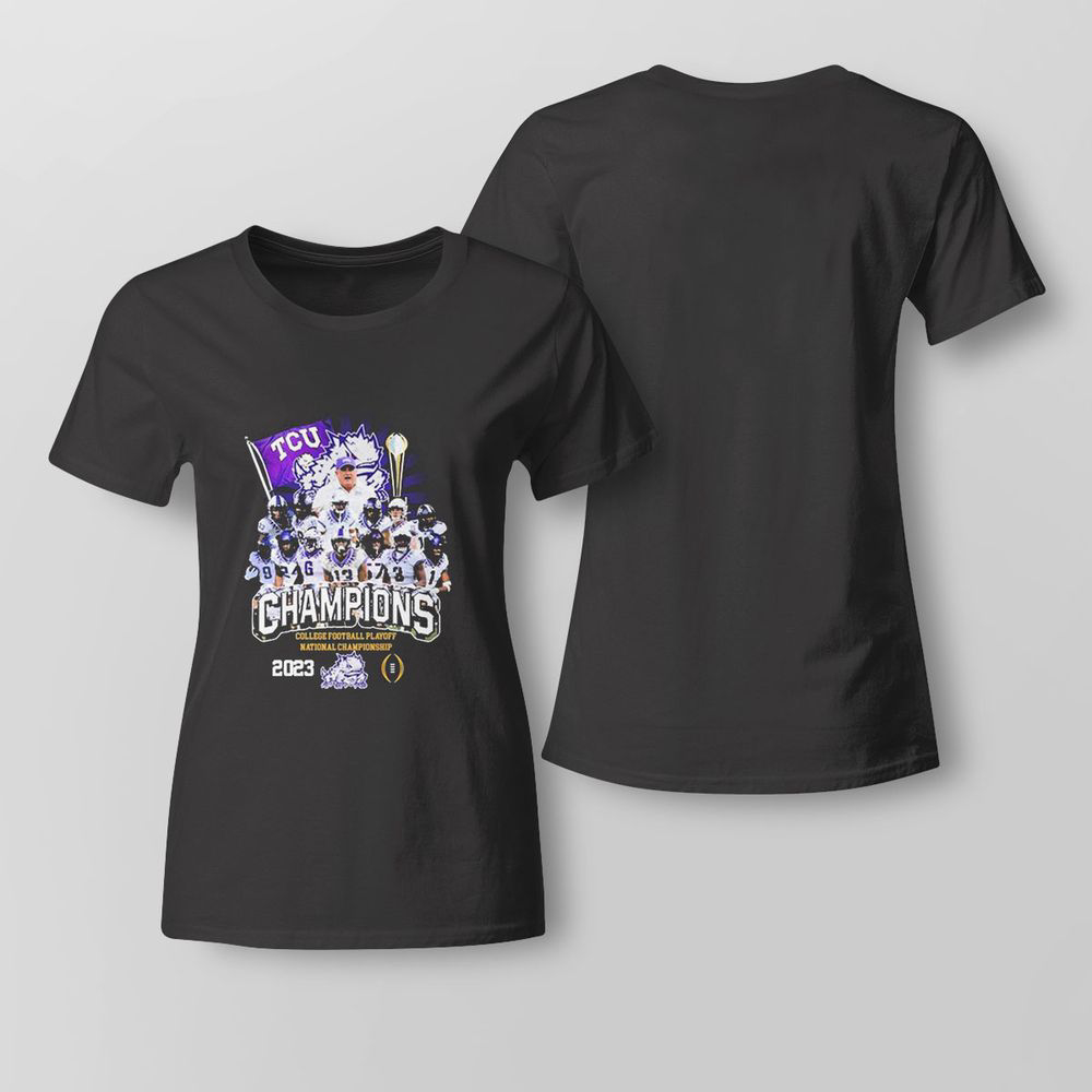 Tcu Horned Formed Champion College Football Playoff National Championship 2023 T-shirt For Fans