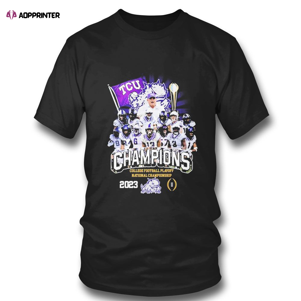 Tcu Horned Formed Champion College Football Playoff National Championship 2023 T-shirt For Fans