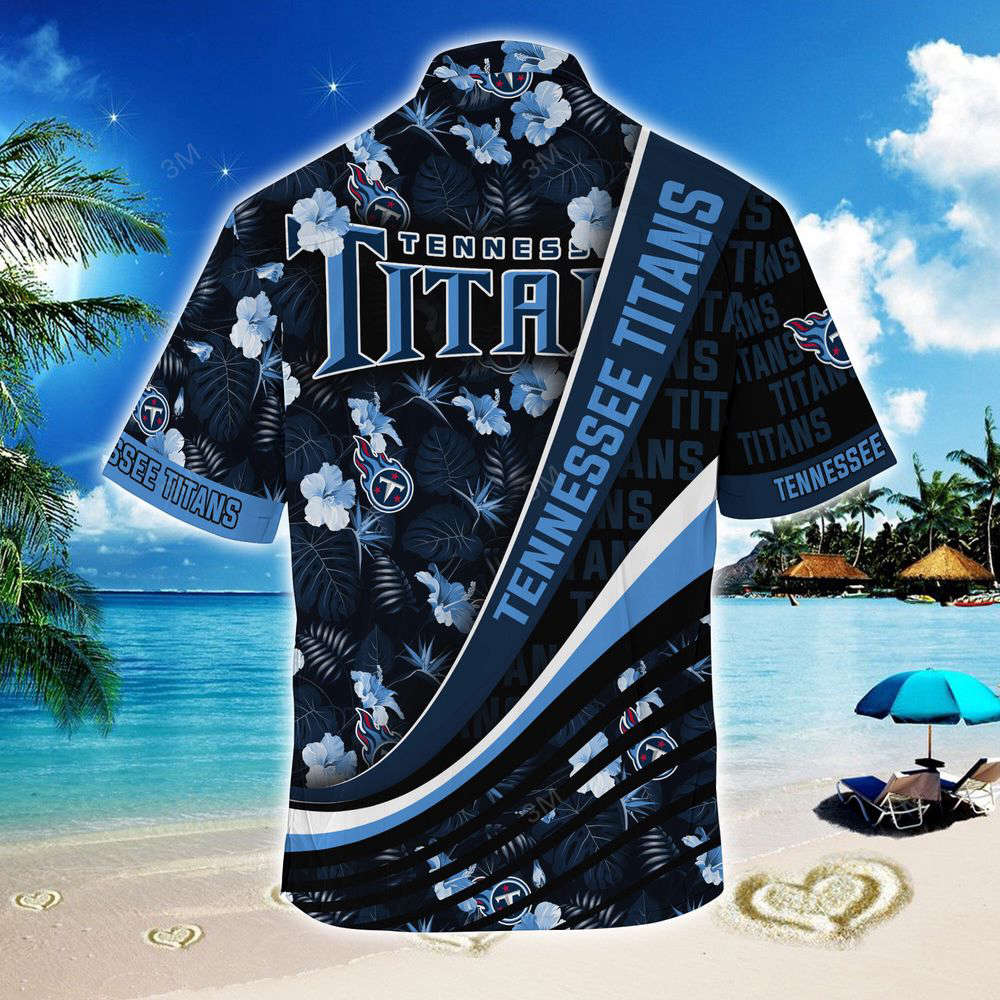 Tennessee Titans NFL-Summer Hawaii Shirt With Tropical Flower Pattern  For Men And Women