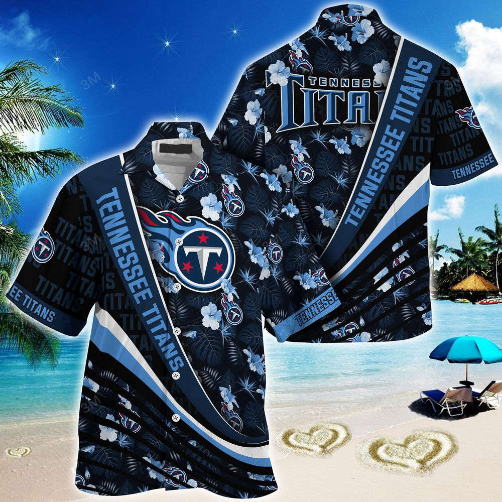 Tennessee Titans NFL-Summer Hawaii Shirt With Tropical Flower Pattern  For Men And Women