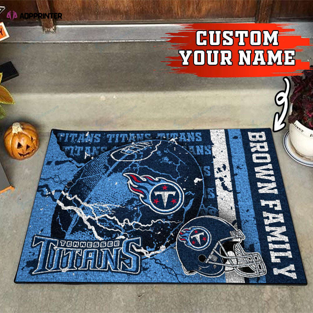 Tennessee Titans Personalized Doormat, Best Gift For Home Decor