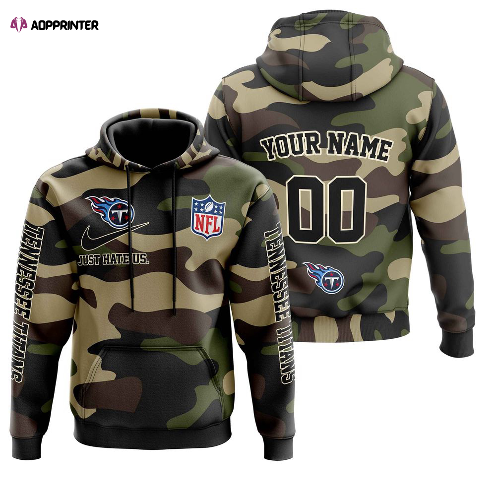 Tennessee Titans Personalized Hoodie-Zip Hoodie Camo Style For Men Women