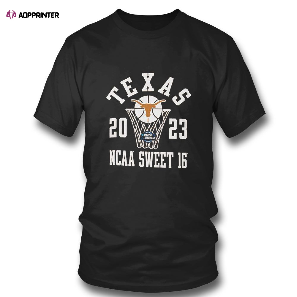 Texas Longhorns Mens Basketball Ncaa Sweet Sixteen 2023 T-shirt For Fans