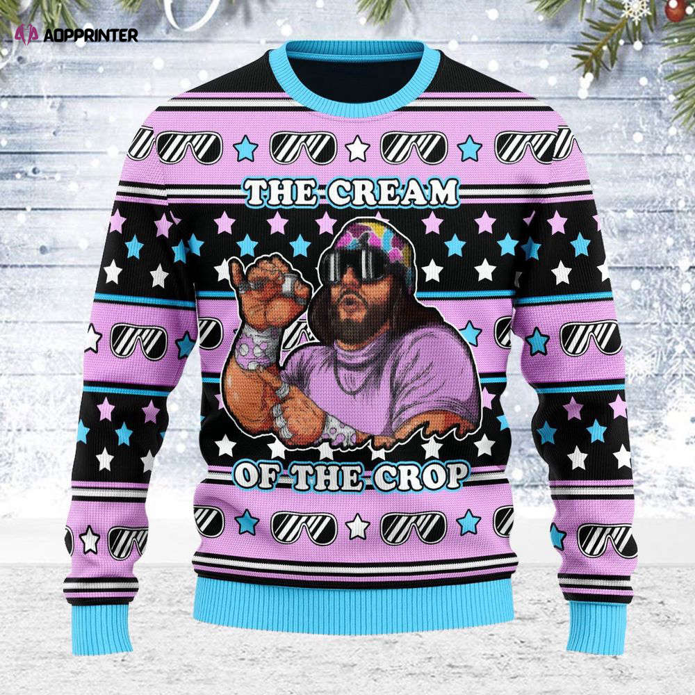 Stylish Macho Man Ugly Christmas Sweater – All Over Print