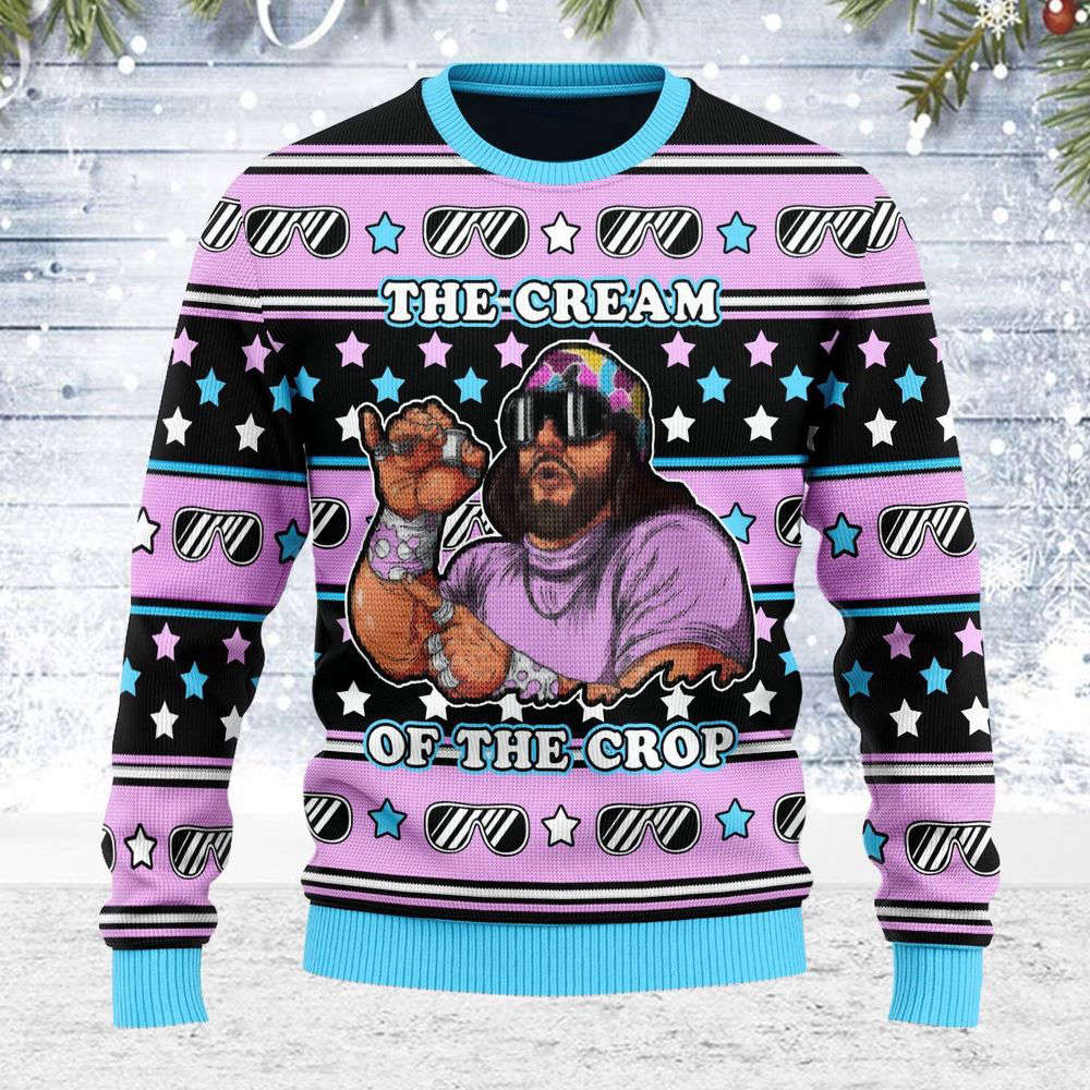 Stylish Macho Man Ugly Christmas Sweater – All Over Print