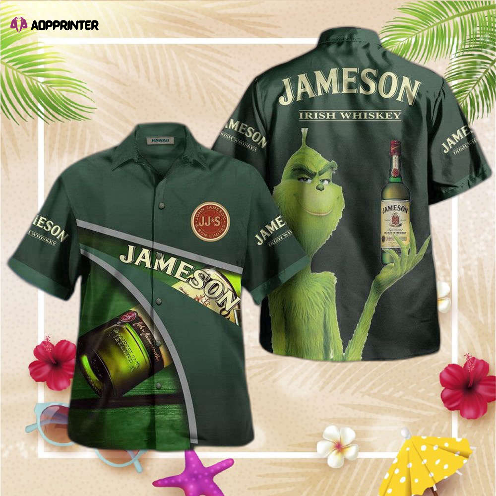 The Grinch Jameson Irish Whiskey Hawaiian Shirt For Men And Women