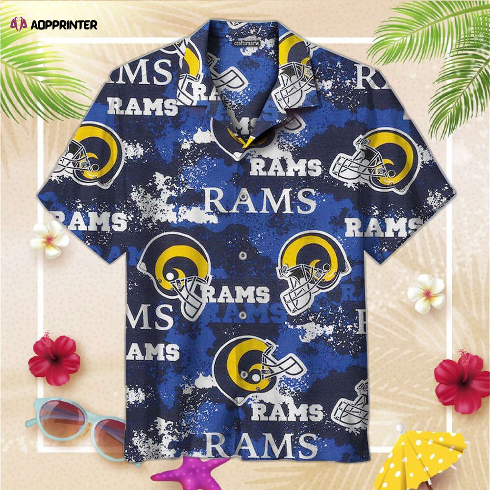 The Los Angeles Rams Print Unisex Short Sleeve Hawaiian Shirt