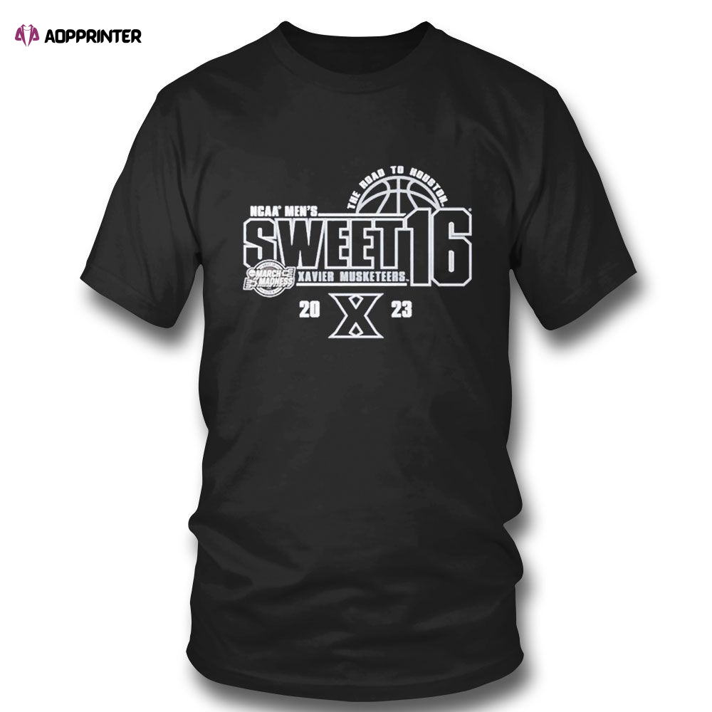 The Road To Houston Ncaa Mens Sweet Sixteen Xavier University 2023 T-shirt For Fans