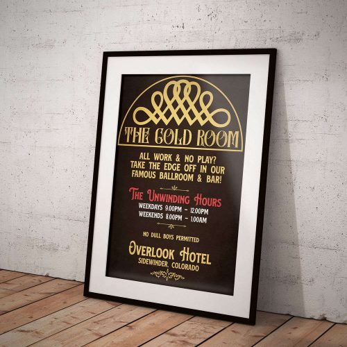 The Shining Gold Room Overlook Hotel Bar Sign Movie Poster – Gift For Home Decoration