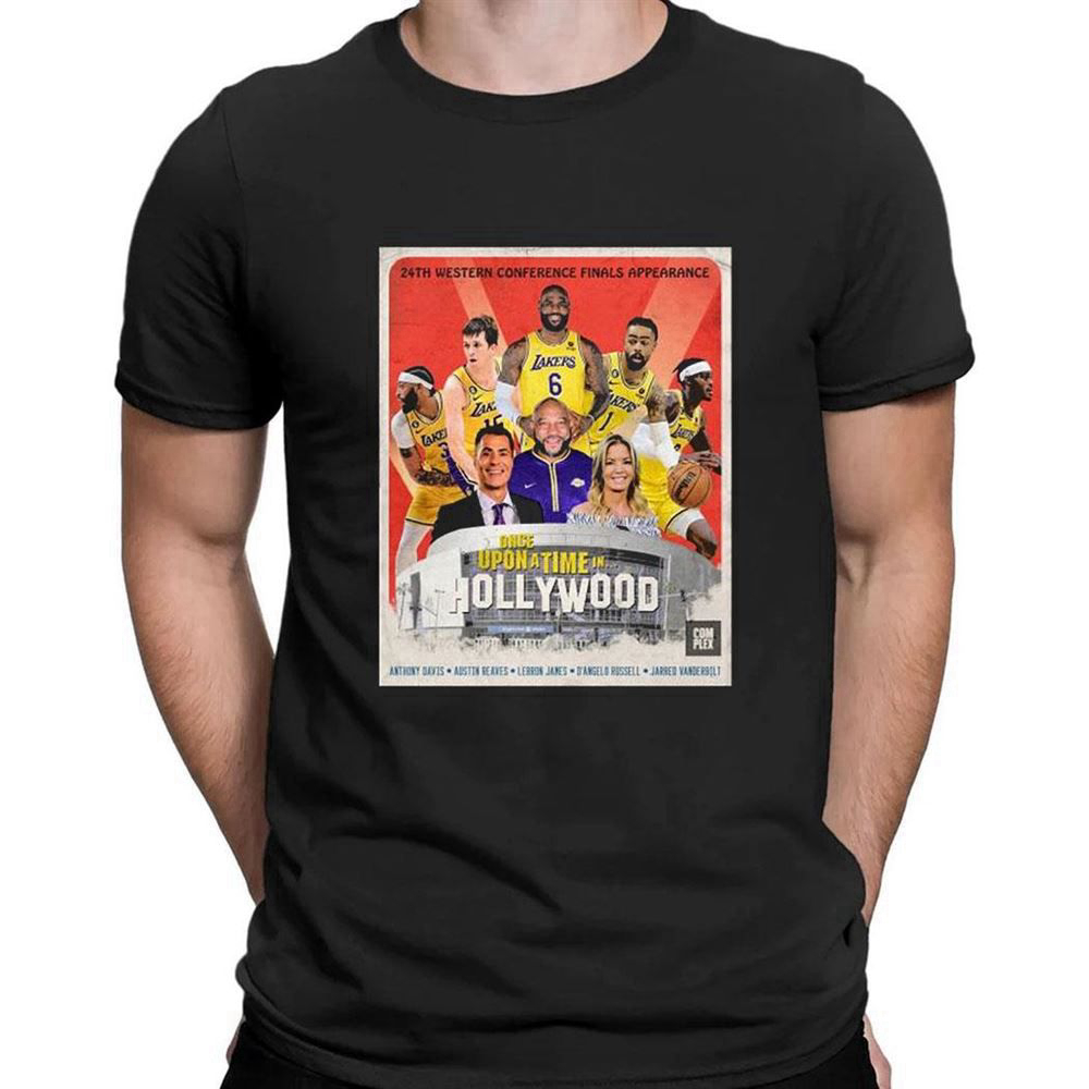 The Upon A Time In Hollywood Los Angeles Lakers 24th Western Conference Finals T-shirt For Men Women