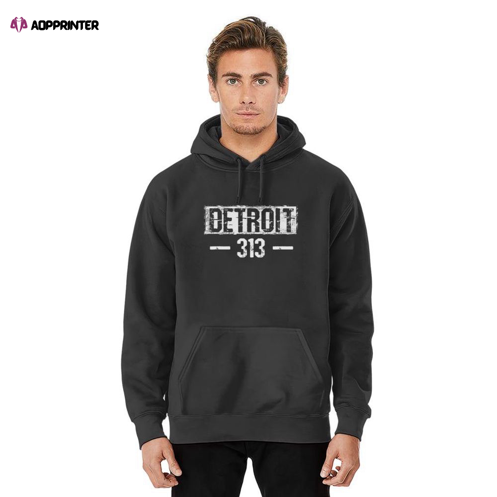 This is my Detroit 313 Michigan Distressed Hoodie, Gift For Men And Women