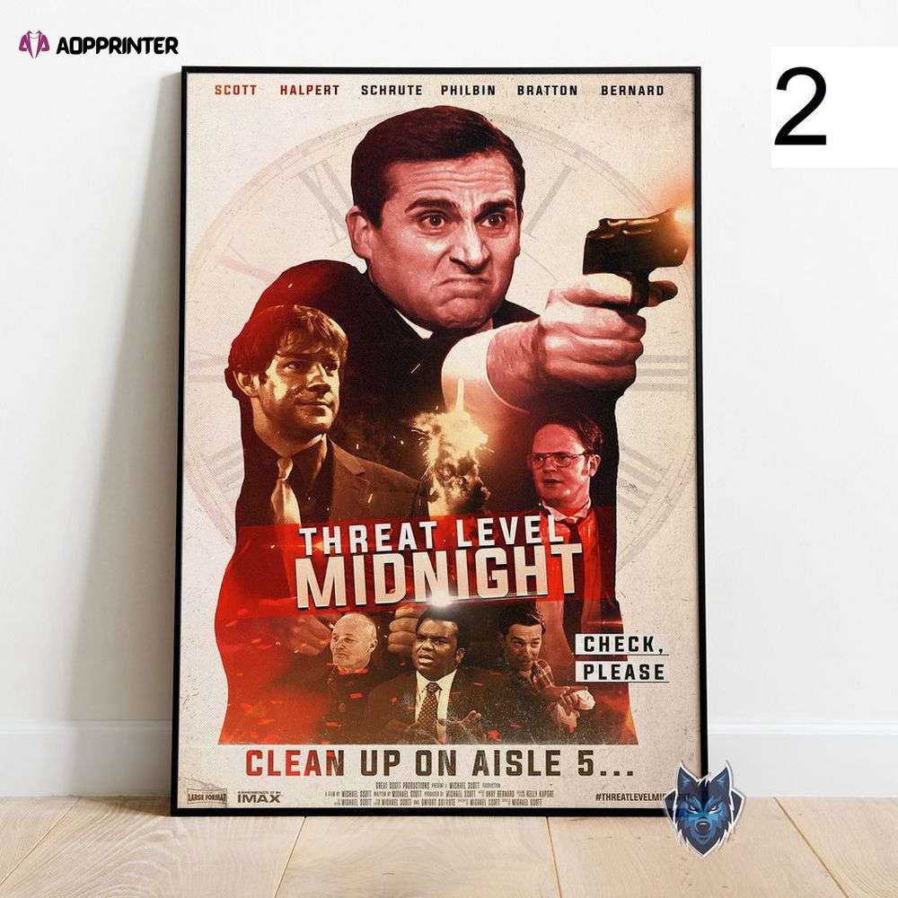 Threat Level Midnight Poster, Best Gift For Home Decoration, The Office Wall Art