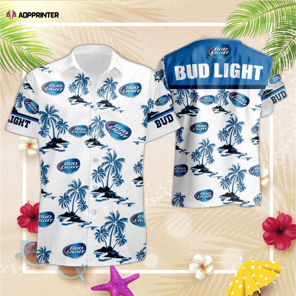 Tlmus-busch Light Bud Light Hawaiian Aloha Shirts 23V Summer Shirt For Men Women
