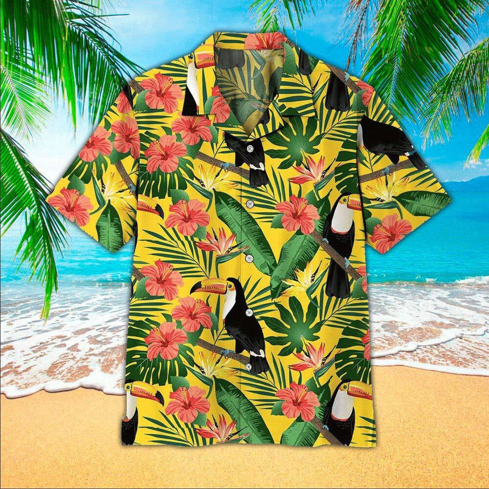 Toucan Hibiscus Flower Hawaiian Shirt, Gift For Men And Women