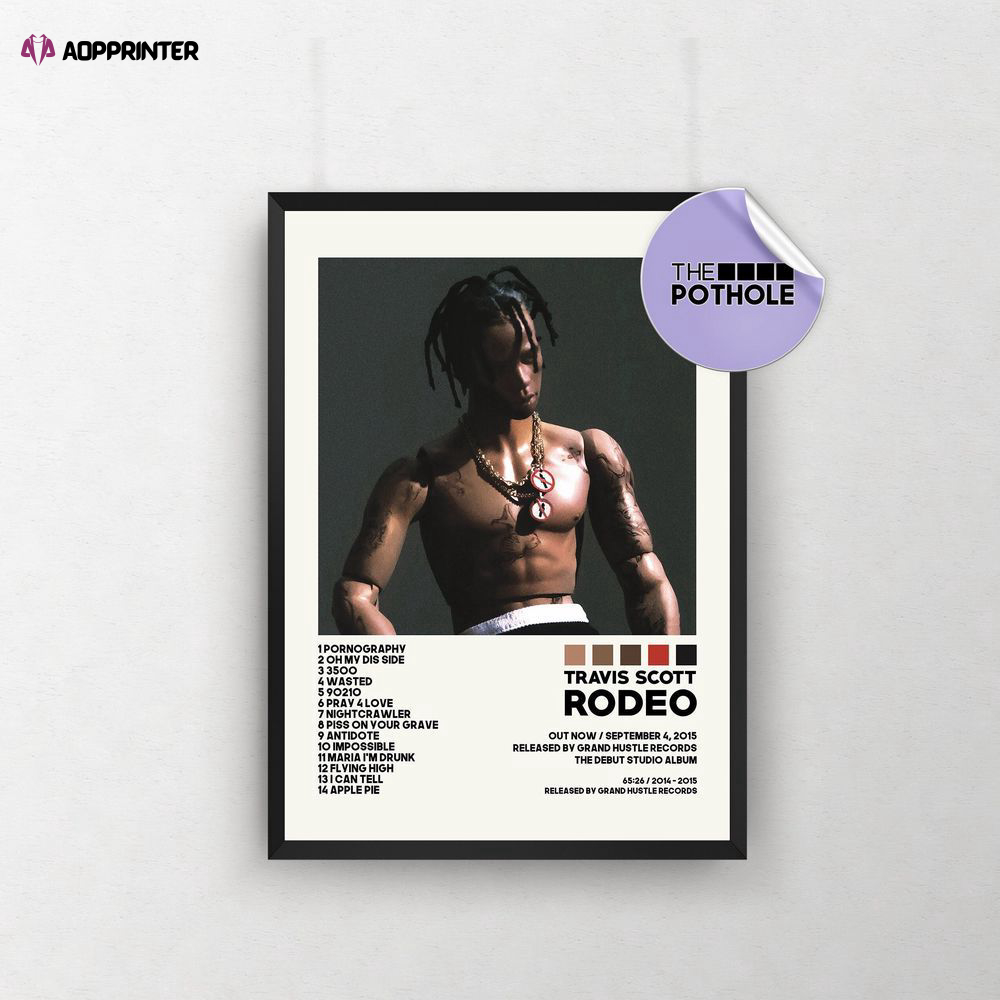 Travis Poster – Rodeo Poster – Tracklist Album Cover Poster, Best Gift For Home Decoration