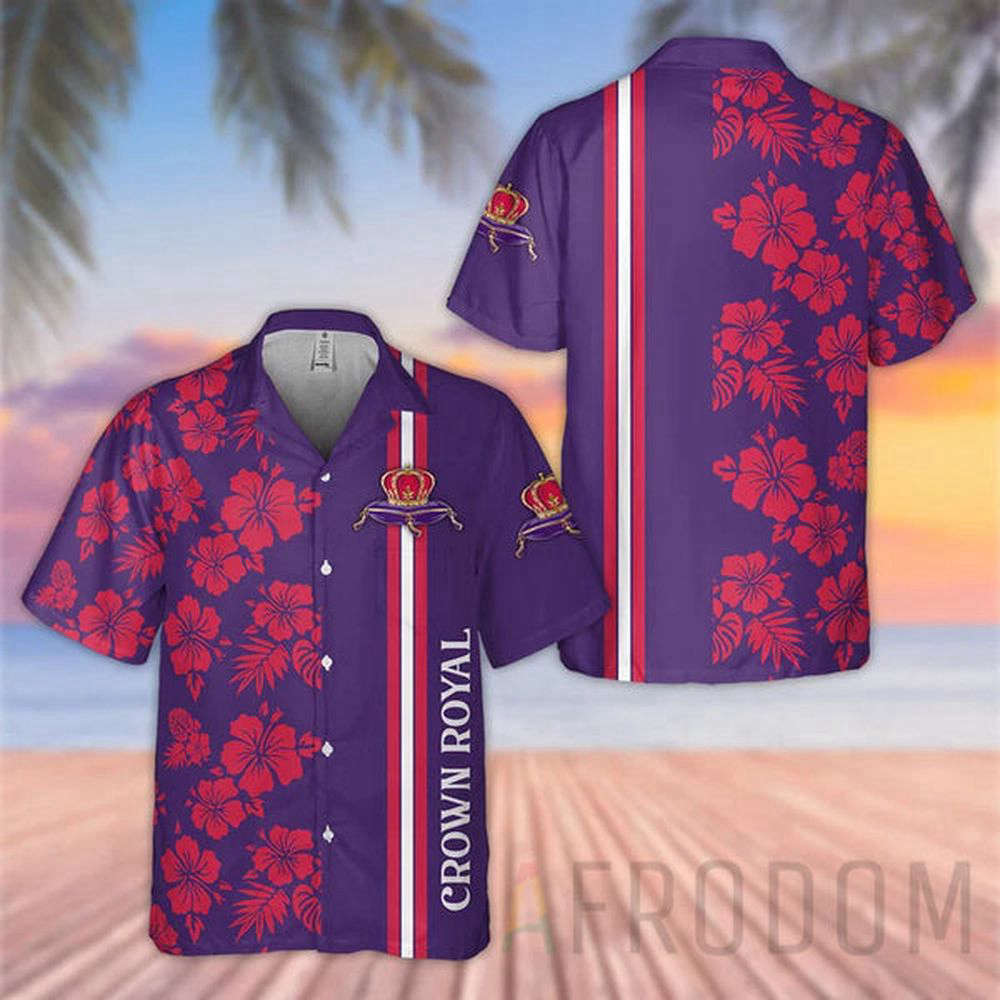 Tropical Hibiscus Crown Royal Hawaiian Shirt For Men Women