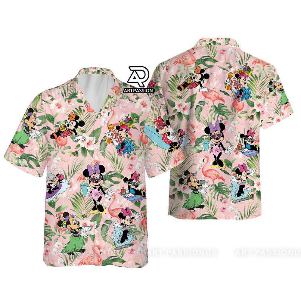 Tropical Minnie Hawaiian Shirt, Funny Minnie Disney, For Men Women