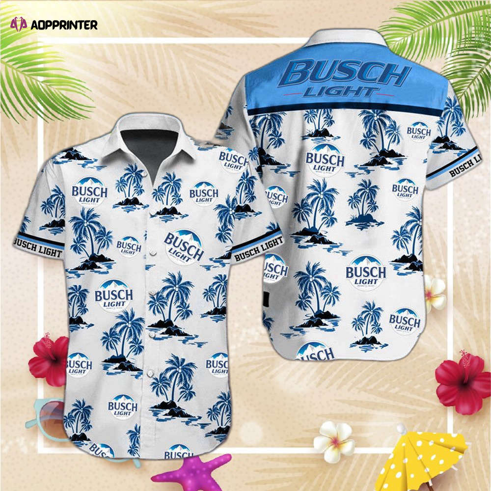 Tropical Palms Busch Light Hawaiian Shirt For Men And Women