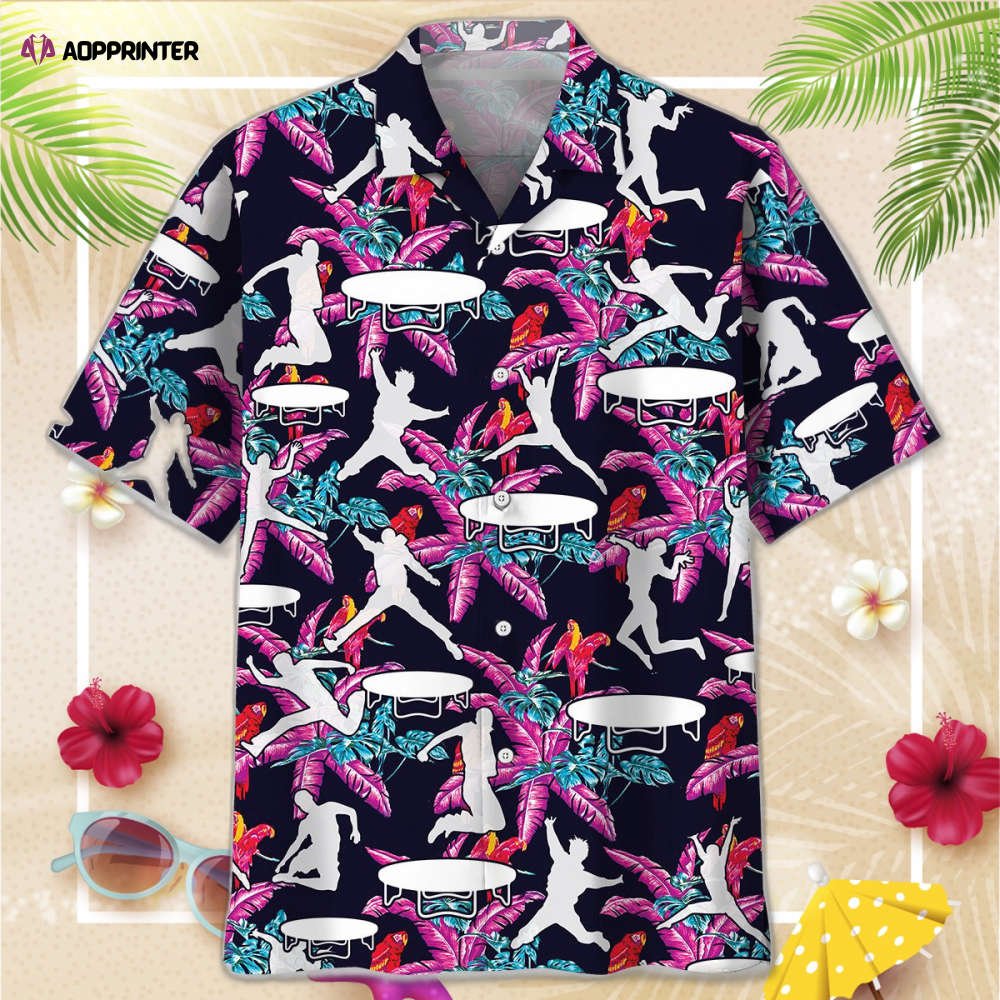 Tropical Trampoline Hawaiian Shirt, Gift For Men Women