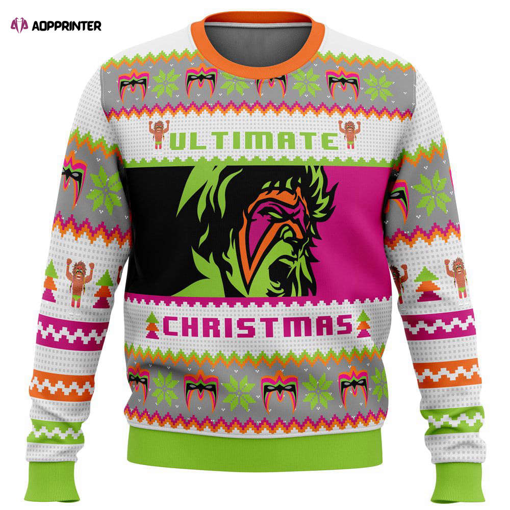 Ultimate Warrior Christmas Pro Wrestling Ugly Christmas Sweater