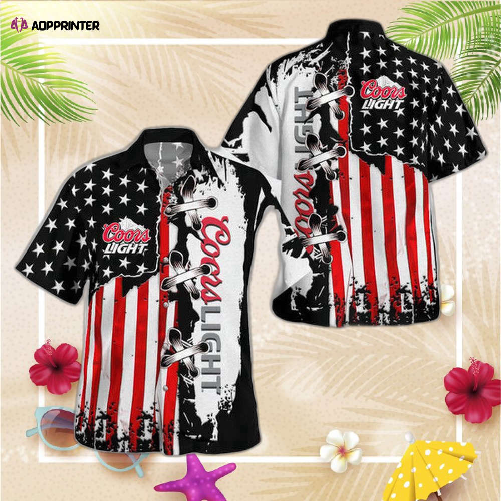 Usa Flag Coors Light Hawaiian Shirt For Men Women