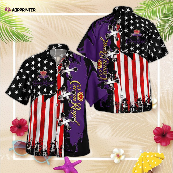 Usa Flag Crown Royal Hawaiian Shirt For Men Women